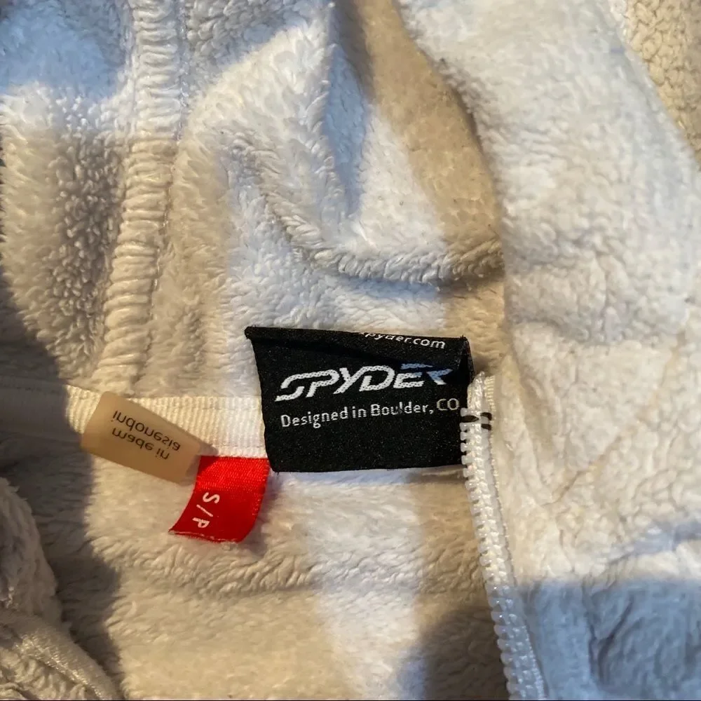 ‎Girls spyder white zip up sweater size small